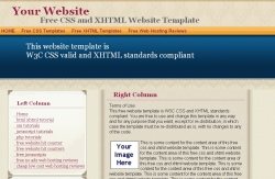 free css and xhtml website template