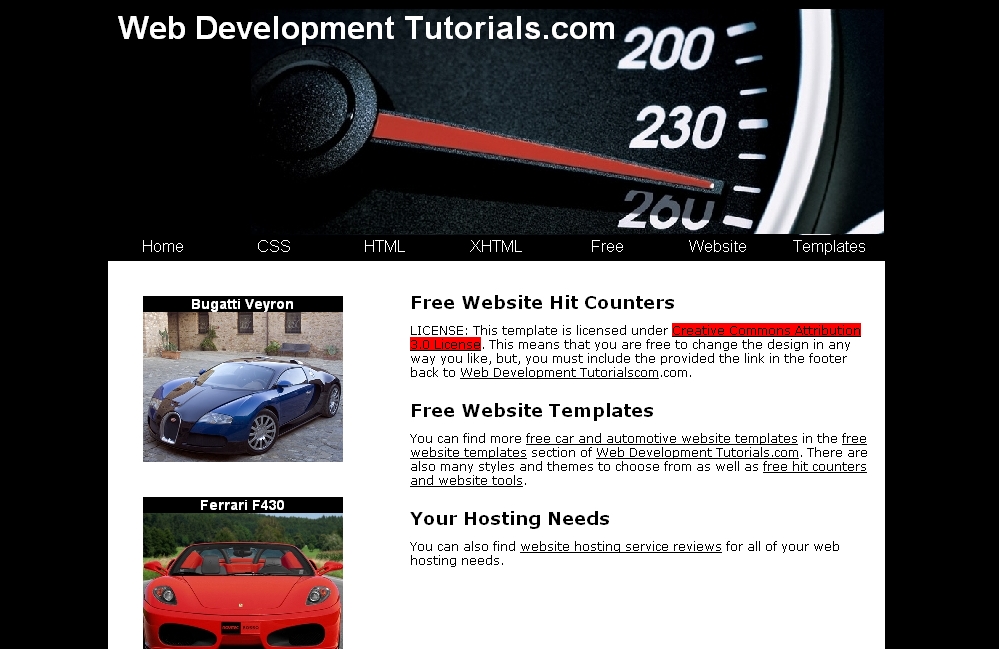 free css xhtml website template