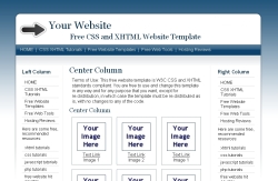 free css and xhtml website template