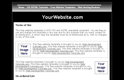 free css and xhtml website template