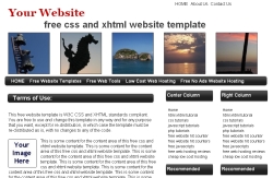 free css and xhtml website template
