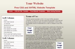 free css and xhtml website template